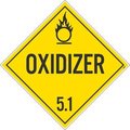 Nmc Oxidizer 5.1 Dot Placard Sign, Pk100 DL14TB100